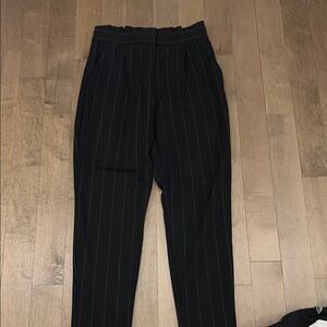 Dynamite Black Pinstripe Trousers